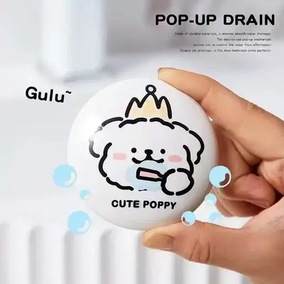 Ceramic Basin Stopper, Push-Type Universal Pop-Up Drain Plug - 8