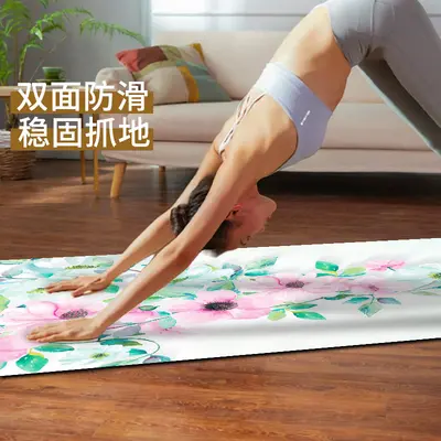 跨境流光小清新PU印花瑜伽垫家用吸汗防滑健身垫支持批发一件代发 - 5