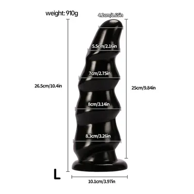 J107 dalgalı anal plug, kalın, erkek ve kadınlar için, yetişkin ürünü - 8