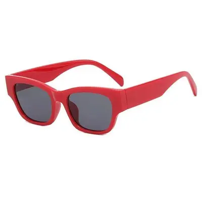 Women's Dopamine-Colored Printed Sunglasses, UV Protection, Square Frame - 7
