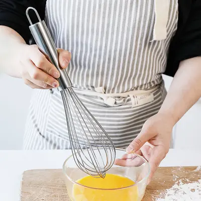Pişirme araçları yumurta çırpıcı paslanmaz çelik kalınlaştırılmış mikser yarı otomatik yumurta çırpıcı manuel mini silikon çırpıcı