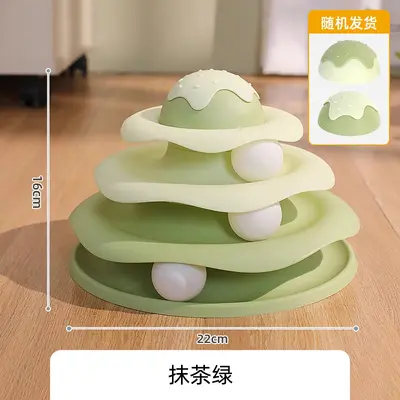 猫玩具转盘自嗨解闷神器逗猫三层轨道球益智消耗体力猫咪用品 - 8