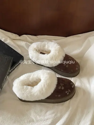 Women's Snow Boots Plush-Lined Thick Sole Winter Shoes