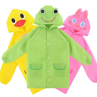 Hersteller Großhandel Kinderregen­jacke Junge Mädchen Baby Kindergarten Cartoon Poncho niedlicher Umhang Stil Grundschüler Regenjacke