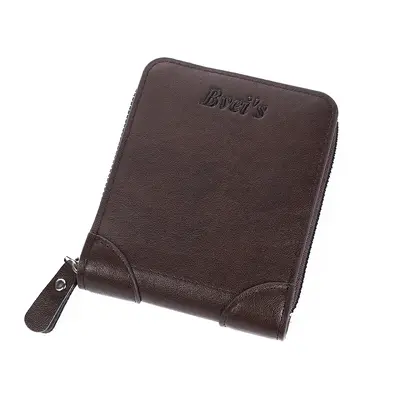 Men's Short Horizontal Wallet with Multiple Card Slots and Zipper Coin Pocket - 6