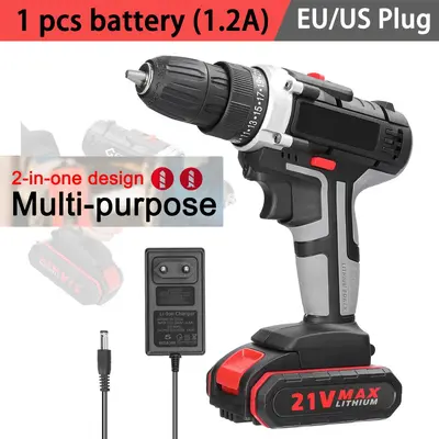 Rechargeable lithium electric drill impact hammer screwdriver set