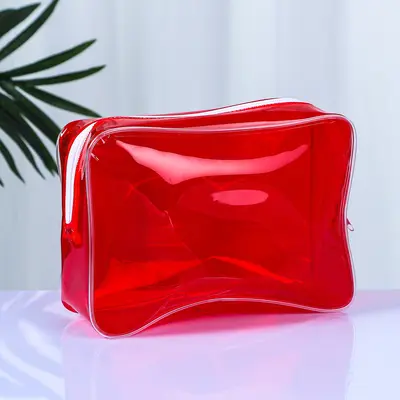 Transparente PVC-Kosmetiktasche, wasserdichte Waschtasche mit Logo