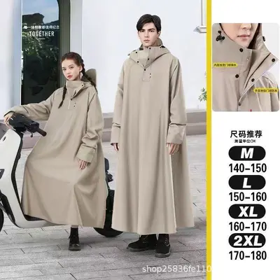Electric vehicle raincoat, adult full body with sleeves - 7