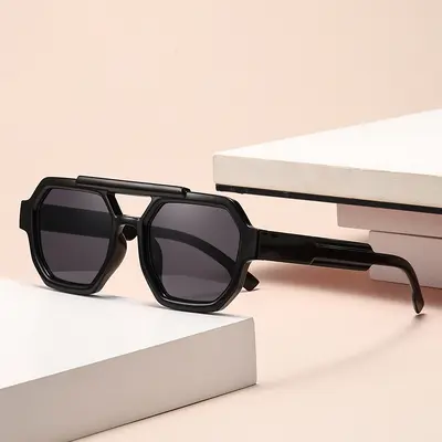 Polygon-Herren-Sonnenbrille, UV-Schutz, Vollrand - 7