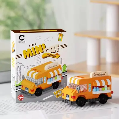 Lego-Compatible Car and Bus Building Block Set for Children - 5