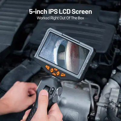 TD500 6.2mm Direksiyon Endoskop HD Kamera Probu 360 Derece Araba Motor Tamir Su Geçirmez