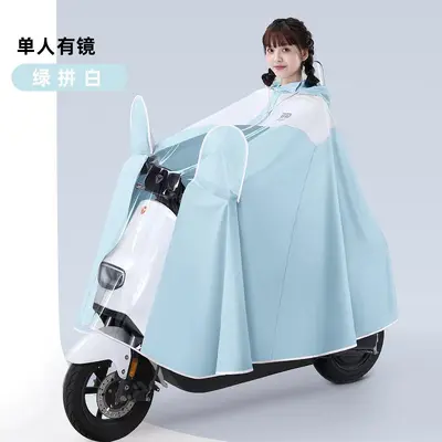 Electric vehicle motorcycle raincoat long full body heavy rain protection - 10