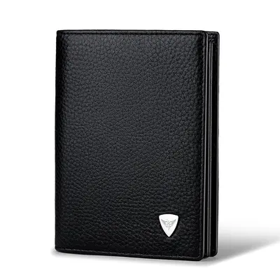 Men's Genuine Leather Short Wallet with Driver's License Holder and Multiple Card Slots - 8
