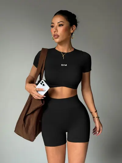 Hochtaillierte elastische Yoga-Shorts mit Po-Effekt, figurformend, Fitnessbekleidung - 8