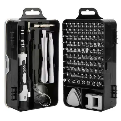 24-in-1 Schraubendreher, 115-in-1 Leder-Werkzeugtasche-Set, Multi-Funktions-Schraubendreher-Kit zum Reparieren und Zerlegen von Mobiltelefonen