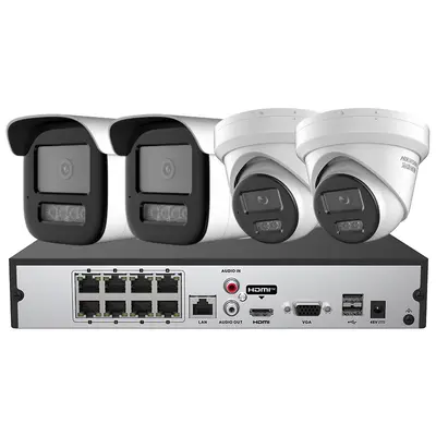 Hikvision surveillance kit 6MP, POE, outdoor, commercial camera - 6