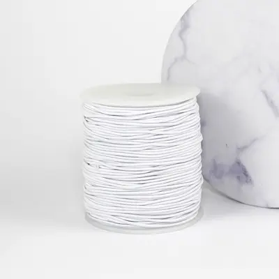 Renkli Yuvarlak Elastik Lastik İp 1,0 mm, DIY Saç Aksesuarı Malzemesi - 4
