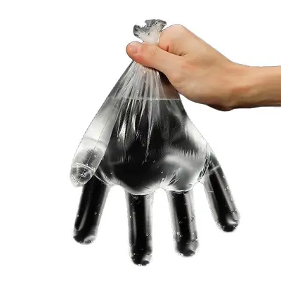 Disposable Transparent Plastic Gloves, Food-Grade, Thickened and Durable