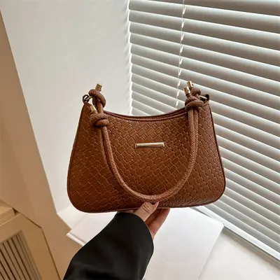 Women's Solid Colour Underarm Crossbody Bag, Spring Style - 3