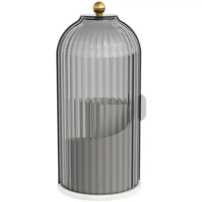 Drehbare Kosmetik-Aufbewahrungsbox, transparenter Schreibtisch-Organizer - 5