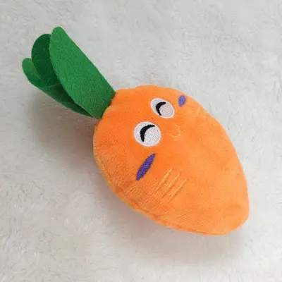 Plush Squeaky Dog Toy, Chew-Resistant Carrot Design for Teeth Cleaning - 4