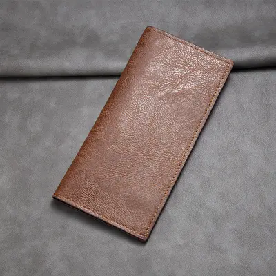 Herren-Langbrieftasche aus Leder mit mehreren Kartenfächern - 8