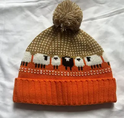 Fair Isle Retro Örgü Bere Kulak Korumalı Çocuk Ponpon Detaylı - 12