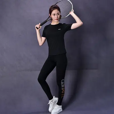 秋季瑜伽服套装女速干衣 健身服运动休闲套装两件套瑜伽服批发