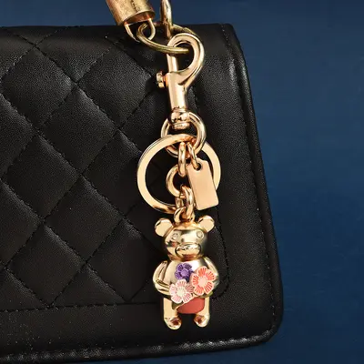 3D Christmas Bear Keychain, Bag Charm