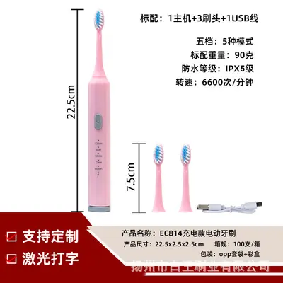 Sonic Electric Toothbrush, Lithium Battery, Rechargeable - 12