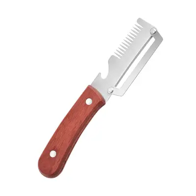 Multifunctional kitchen vegetable slicer and peeler wooden handle - 7