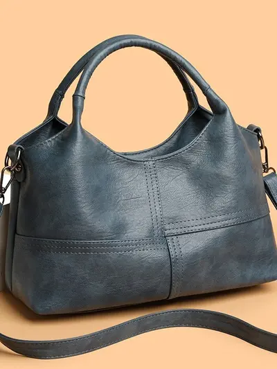 Women's Patchwork Handbag, Large Capacity, Single Shoulder and Crossbody - 3