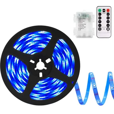 Waterproof Self-Adhesive LED Strip Light with Battery Box and Remote - 11