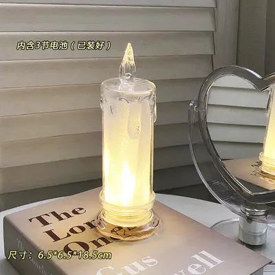 LED artificial candle lamp creative night light bedroom bedside lamp atmosphere lamp creative gift desktop decoration ornaments - 7