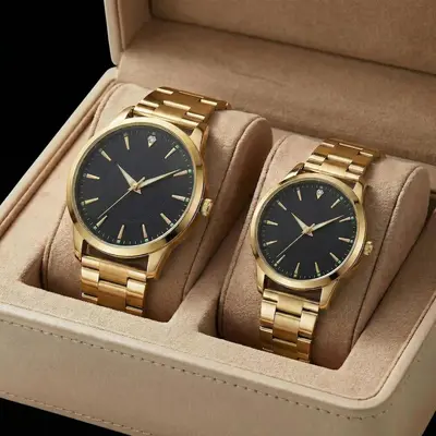 Unisex steel band quartz watch, couple style - 6
