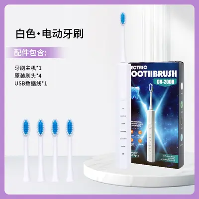 CN-2008 Electric Toothbrush for Adults USB Rechargeable Waterproof 6 Modes