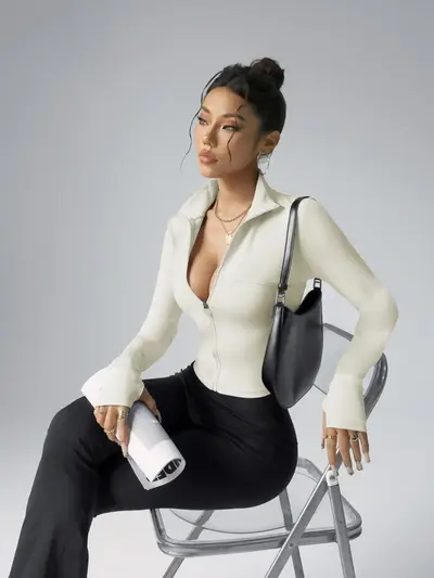 Women's Fitness Yoga Jacket Quick-Dry Autumn Top - 11