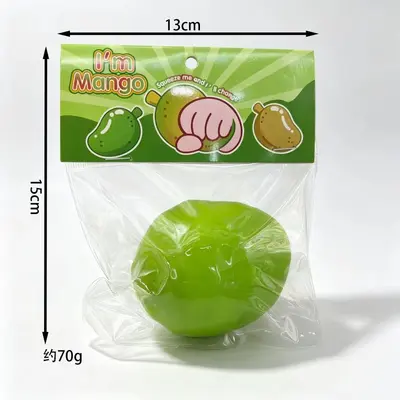Slow Rebound Fruit and Vegetable Squishy Toy, Silicone Stress Reliever - 12