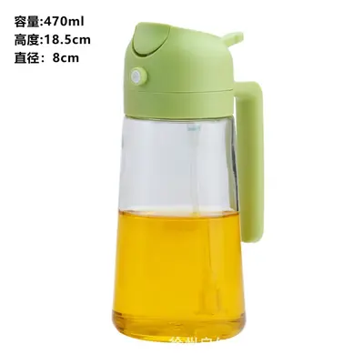 Cross-border Glass Oil Dispenser Spray and Pour Dual-use Large Capacity Non-drip Household Cooking Oil Sprayer Bottle Food Grade Oil Storage and Dispensing Spray Bottle - 8