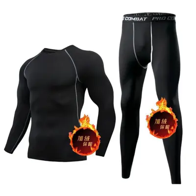 Men's Quick-Dry Compression Sports Set, Long Sleeve and Long Pants, for Running and Fitnes - 13