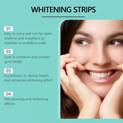 TK跨境爆品Tooth WhiteningStrip椰子油牙齿护理美牙贴牙齿美白条
