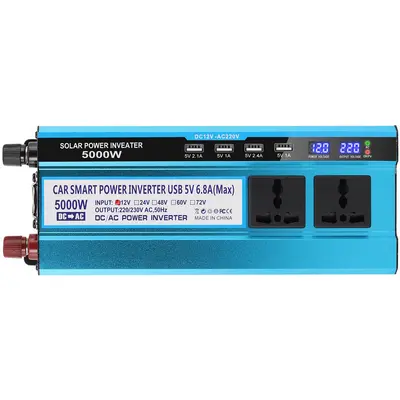 Car Inverter 12V/24V to 220V, Multifunctional Car Socket Charger - 5