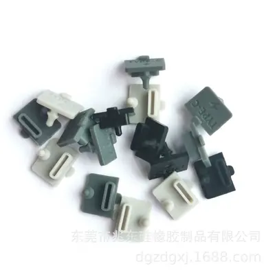 USB-C silicone dust plug, square design, waterproof