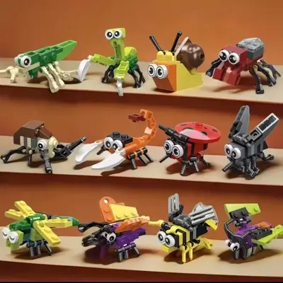 Böcek yapı taşları, LEGO uyumlu, 200+ parça