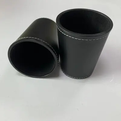 Leder-Würfelbecher im Trichterdesign für Bar und KTV, bedruckbares Logo