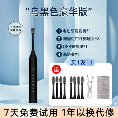 Smart Whitening Electric Toothbrush, Sonic, Waterproof, Rechargeable - 10