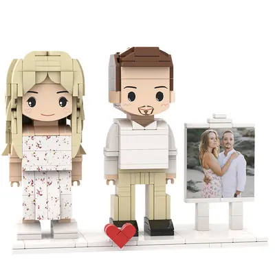 Fotoğraflı kişiselleştirilebilir yapı taşı bebekler, portre DIY hediye