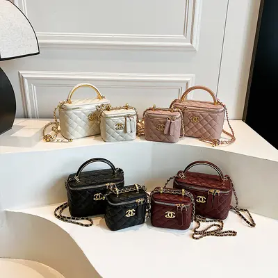 Diamond Lattice Chain Strap Women's Shoulder Bag - 5