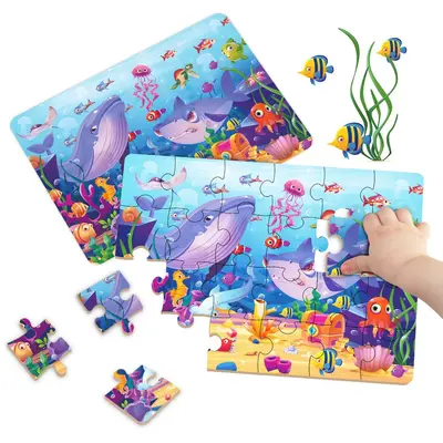 Paper Puzzles for Children Aged 3-6, Animals and Dinosaurs, Educational - 8