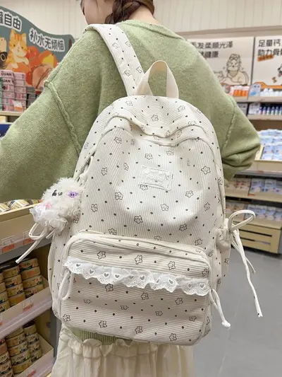 Korean-Style Student Backpack, Large Capacity, Casual Daypack - 3